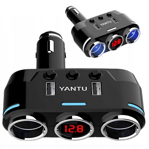 Rozdzielacz gniazda zapalniczki ładowarka 2x USB-A LCD 12/24 V 100 W w sklepie Wasserman.eu