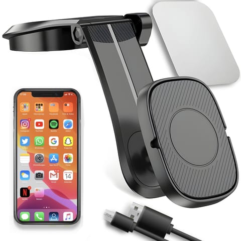 ⁨Uchwyt samochodowy magnetyczny do telefonu na kokpit szybę⁩ w sklepie Wasserman.eu