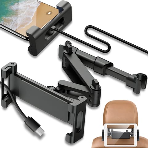 Uchwyt samochodowy teleskopowy na zagłówek do telefonu tabletu w sklepie Wasserman.eu