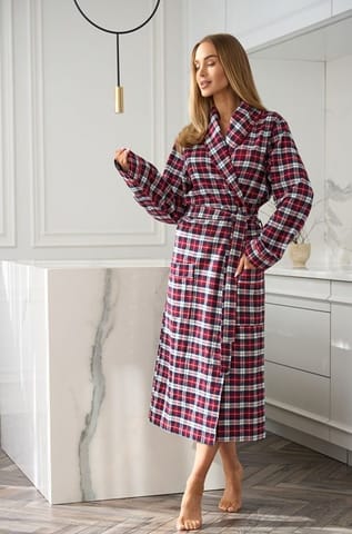 ⁨Szlafrok 2511 Roxy Długi Czerwony (Rozmiar L)⁩ w sklepie Wasserman.eu