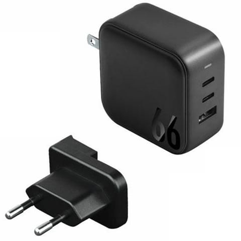 ⁨ENERGEA ład. siec. 1xUSB+2xUSB-CPD-PPS-QC 3.0 66W 2C1A czarny/black US+EU Travelite GAN66⁩ w sklepie Wasserman.eu