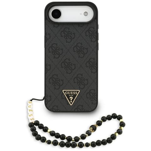 ⁨Etui Guess 4G Strap Triangle Logo        MagSafe do iPhone 17 Air czarny⁩ w sklepie Wasserman.eu