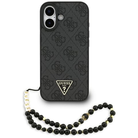 ⁨Etui Guess 4G Strap Triangle Logo        MagSafe do iPhone 17 czarny⁩ w sklepie Wasserman.eu
