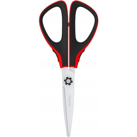 ⁨Nożyczki 17,5cm Easycut 300 soft grip czerwone 326316 BERLINGO⁩ w sklepie Wasserman.eu