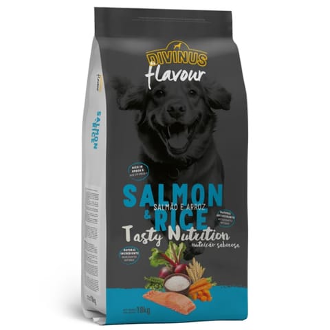 ⁨Divinus FLAVOUR łosoś z ryżem 18 kg⁩ w sklepie Wasserman.eu
