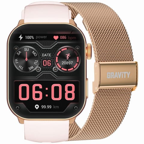 ⁨SMARTWATCH UNISEX GRAVITY GT28-6 - ROZMOWY BLUETOOTH, DODATKOWY PASEK (sg037f)⁩ w sklepie Wasserman.eu