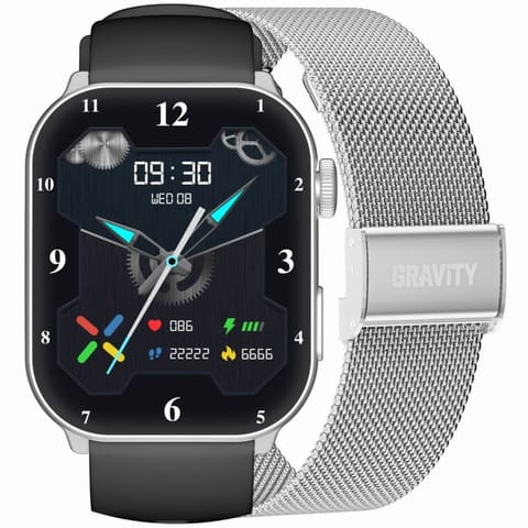 SMARTWATCH UNISEX GRAVITY GT28-9 - ROZMOWY BLUETOOTH, DODATKOWY PASEK (sg037i) w sklepie Wasserman.eu