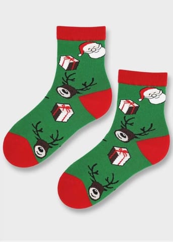 ⁨SKARPETY MARILYN DAMSKIE SANTA DEER (kolor green, rozmiar 36-40)⁩ w sklepie Wasserman.eu