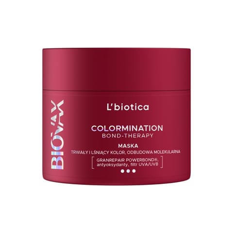 ⁨L`BIOTICA Biovax Colormination Bond Therapy Maska odbudowująca do włosów farbowanych 200 ml⁩ w sklepie Wasserman.eu