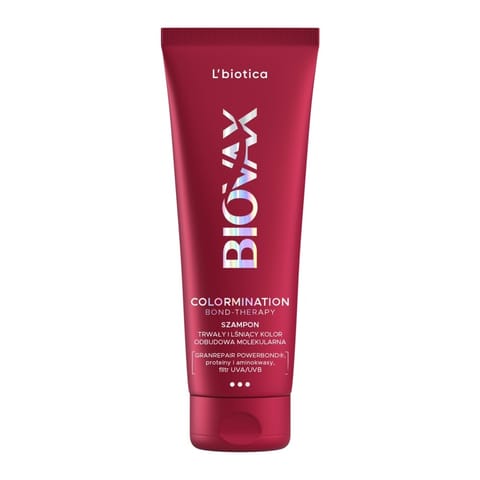 ⁨L`BIOTICA Biovax Colormination Bond Therapy Szampon odbudowujący do włosów farbowanych 200 ml⁩ w sklepie Wasserman.eu