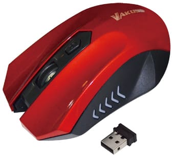 ⁨Mysz Bezprzewodowa VAKOSS TM-658UR Czerwono-Czarny⁩ w sklepie Wasserman.eu