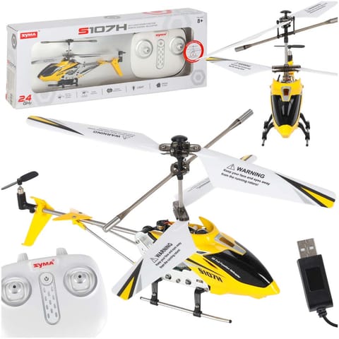 ⁨Helikopter zdalnie sterowany na pilota RC SYMA S107H 2.4GHz RTF żółty⁩ w sklepie Wasserman.eu