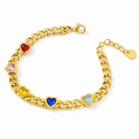 ⁨Bransoletka na rękę stal chirurgiczna pozłacana 14k złotem BST1382⁩ w sklepie Wasserman.eu