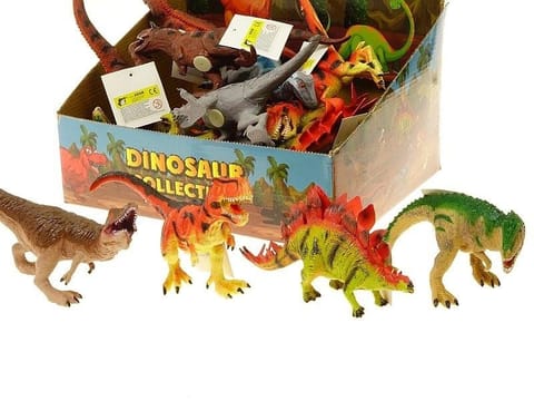 ⁨DINOSAUR FIGURINE COLORFUL VARIOUS PATTERNS RUBBER LARGE⁩ at Wasserman.eu