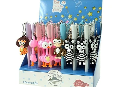 Gel pen with pendant animal 576247 p36, mix price for 1 pc at Wasserman.eu
