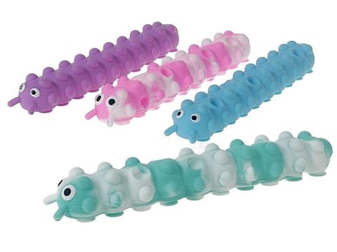 ⁨Gąsienica sensoryczna 26cm z przyssawkami MIX⁩ w sklepie Wasserman.eu
