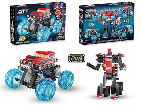 ⁨Klocki auto-robot ze światłem MIX⁩ w sklepie Wasserman.eu