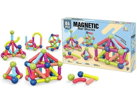⁨Klocki magnetyczne 3D 84el⁩ w sklepie Wasserman.eu