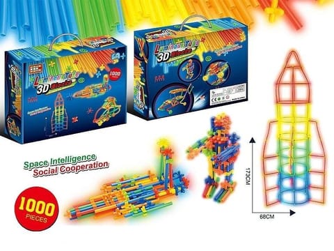 ⁨Klocki słomki fluo 1000el⁩ w sklepie Wasserman.eu