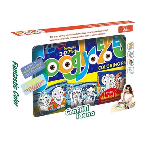 ⁨Książeczka do kolorowania 3D + mazaki 8szt⁩ w sklepie Wasserman.eu