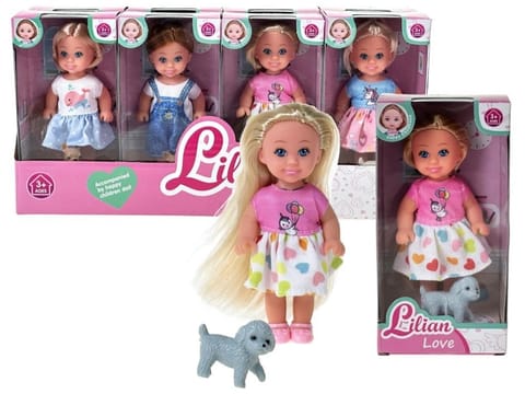 ⁨Laleczka 12cm z pieskiem MIX⁩ w sklepie Wasserman.eu