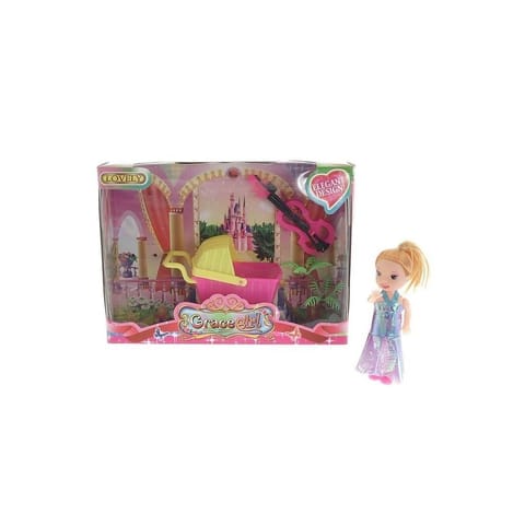 ⁨Lalka mini 9cm z wózkiem⁩ w sklepie Wasserman.eu