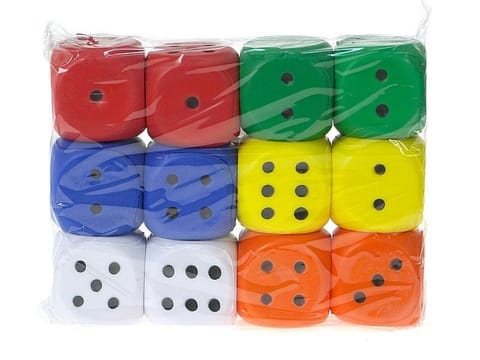 ⁨Piłeczka-kostka piankowa 4cm (12szt)⁩ w sklepie Wasserman.eu