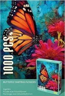 ⁨Puzzle 1000 motyl na kwiatach⁩ w sklepie Wasserman.eu