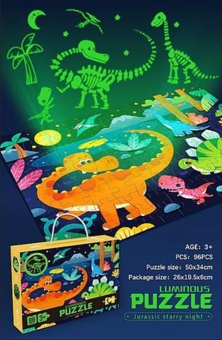 ⁨Puzzle 96 dinozaury świecące w ciemności⁩ w sklepie Wasserman.eu