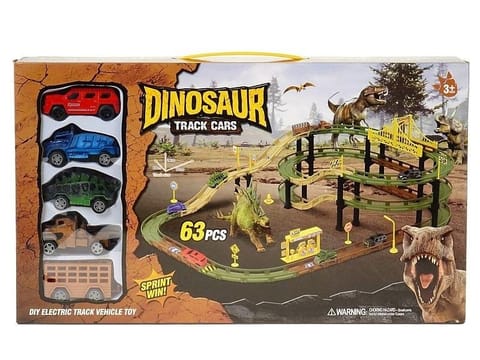 Tor samochodowy z dinozaurami na baterie w sklepie Wasserman.eu