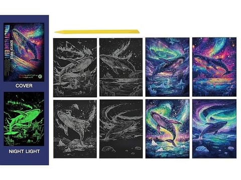 ⁨Wydrapywanka kolorowa fluorescencyjna delfiny⁩ w sklepie Wasserman.eu