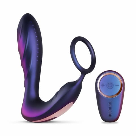 ⁨Hueman Black Hole - wibrujący pierścień anatomiczny z pilotem, czarny⁩ w sklepie Wasserman.eu