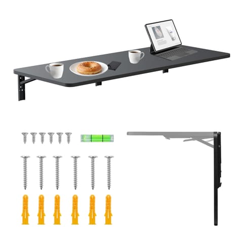 ⁨Składana półka / blat Maclean, drewniane, 100x40cm, max. 50kg, MC-128 WD⁩ w sklepie Wasserman.eu