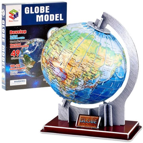 ⁨GLOBUS 3D PRZESTRZENNE Puzzle 49 elementów puzzle kula ziemska ZA0936⁩ w sklepie Wasserman.eu