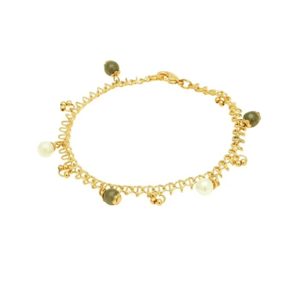 Gold-plated bracelet with beads at Wasserman.eu