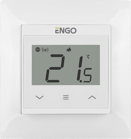 ⁨ENGO Controls E55-W - Regulator temperatury do ramki 55x55, 230V, biały, Internetowy, Wi-Fi⁩ w sklepie Wasserman.eu