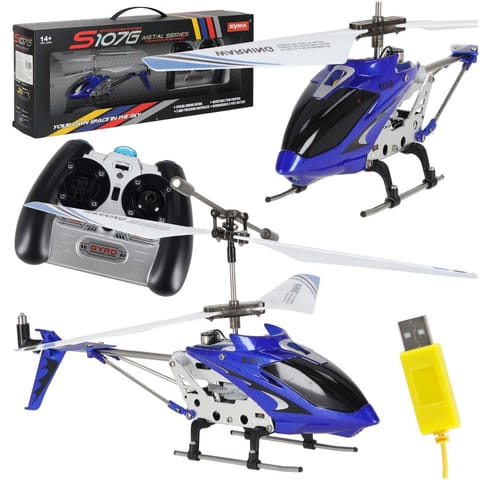 ⁨Helikopter zdalnie sterowany na pilota RC SYMA S107G niebieski⁩ w sklepie Wasserman.eu