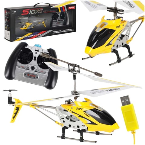 ⁨Helikopter zdalnie sterowany na pilota RC SYMA S107G żółty⁩ w sklepie Wasserman.eu