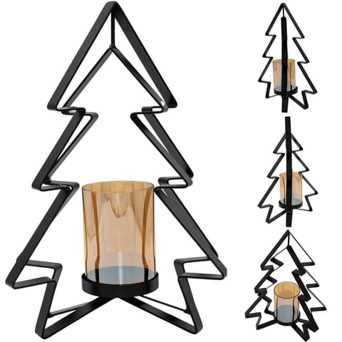 ⁨ŚWIECZNIK METALOWY 31,5CM CHOINKA MICA⁩ w sklepie Wasserman.eu