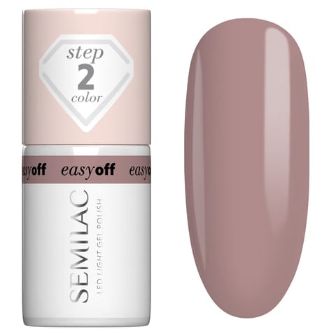 ⁨SEMILAC Easy Off Lakier hybrydowy Led Light Mocha Cream 7 ml⁩ w sklepie Wasserman.eu