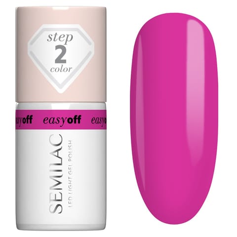 ⁨SEMILAC Easy Off Lakier hybrydowy Led Light Magenta Crush 7 ml⁩ w sklepie Wasserman.eu