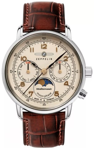 Zegarek Dęmski ZEPPELIN LZ121 Mediterranee Moonphase 9637-5 + BOX w sklepie Wasserman.eu