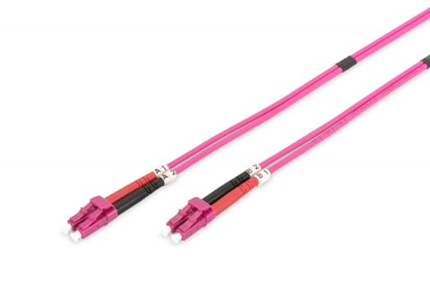 ⁨Patch cord światłowodowy FO LC-LC MM 50/125 OM4 duplex LSOH 10m⁩ w sklepie Wasserman.eu