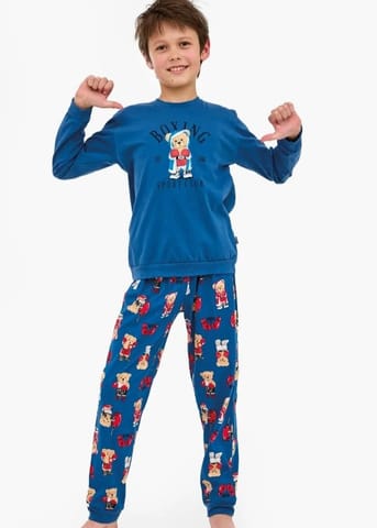 ⁨PIŻAMA CORNETTE CHŁ KY-966/178 BOXER (kolor jeans, rozmiar 146-152)⁩ w sklepie Wasserman.eu