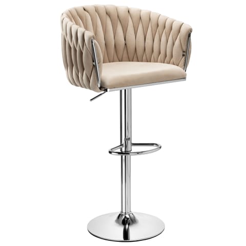 ⁨Hoker barowy Cofton Chrom beżowy Velvet⁩ w sklepie Wasserman.eu