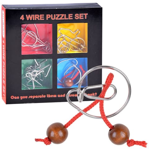 ⁨Zestaw łamigłówek metalowych puzzle układanka logiczna ZA1132⁩ w sklepie Wasserman.eu