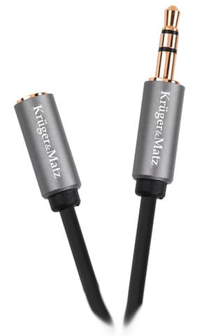 ⁨KM1229 Cable jack 3.5 stereo plug - 3.5 stereo jack 1m Kruger&Matz Basic⁩ at Wasserman.eu