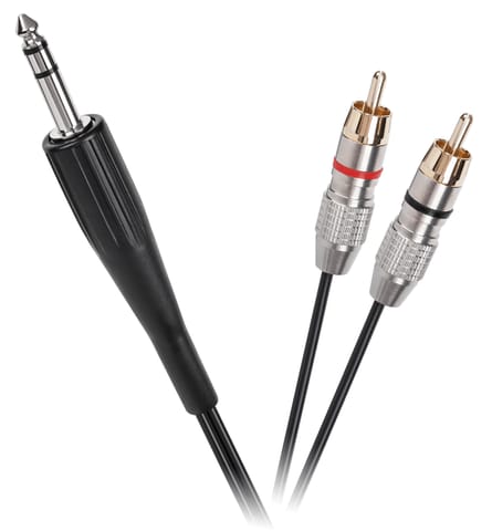 ⁨STEREO 6.3 JACK cable - 2RCA 3m⁩ at Wasserman.eu