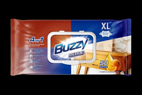 ⁨Buzzy Meble Chusteczki Nawilżone do Czyszczenia 50 szt.⁩ w sklepie Wasserman.eu