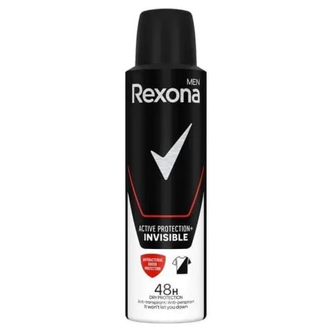 ⁨REXONA MEN Active Protection+ Invisible Dezodorant anti-perspirant w sprayu dla mężczyzn 150 ml⁩ w sklepie Wasserman.eu